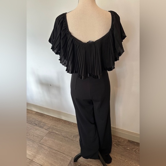 Ya Ya & Co. Black Accordion style top romper one piece jumpsuit SZ M - Picture 5 of 7